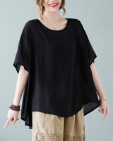 Western style loose tops all-match Cover belly T-shirt