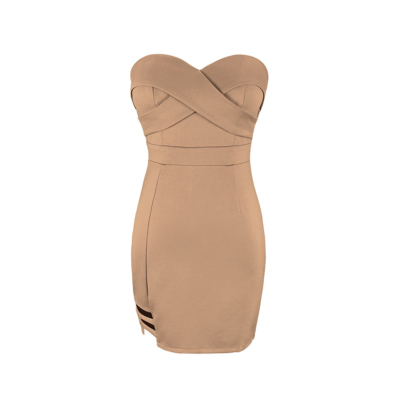 Package hip tight wrapped chest dress bar sexy T-back