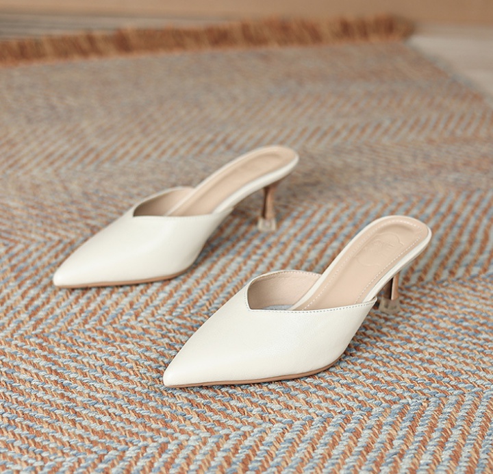 Sheepskin pointed low shoes fashion temperament stilettos