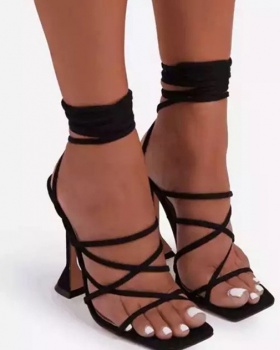 Bandage European style high-heeled sandals for women