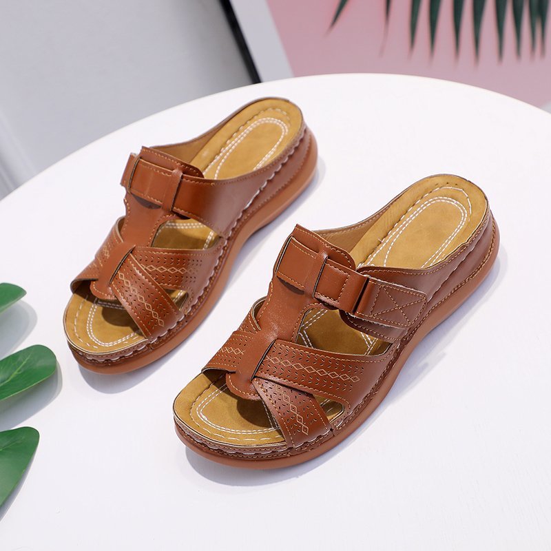 Half sandals large yard slippers for women