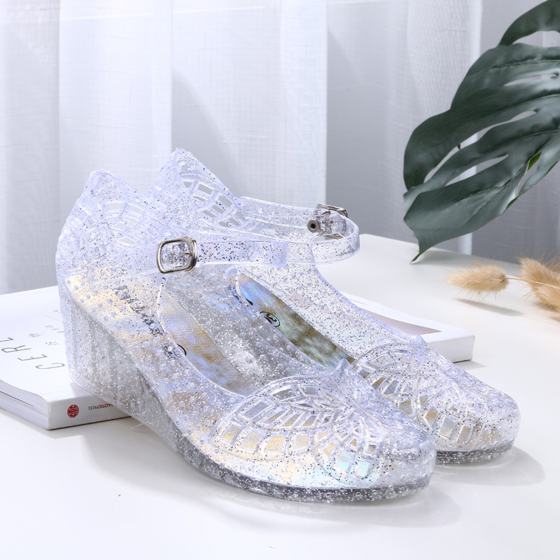 Jelly crystal sandals slipsole breathable shoes for women