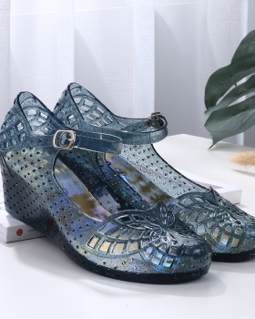 Jelly crystal sandals slipsole breathable shoes for women