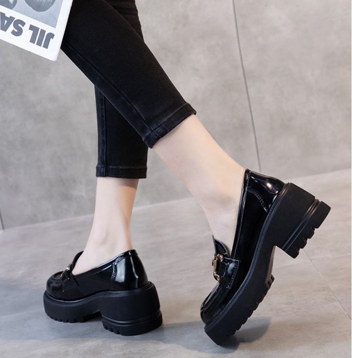 Thick crust student loafers spring shoes for women