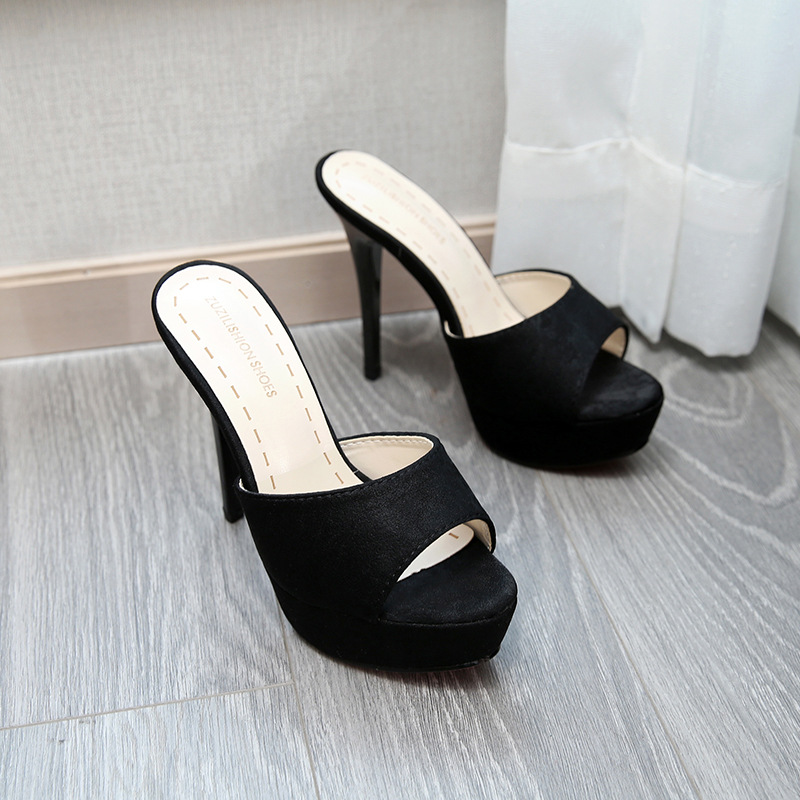 Fine-root high-heeled shoes summer platform for women