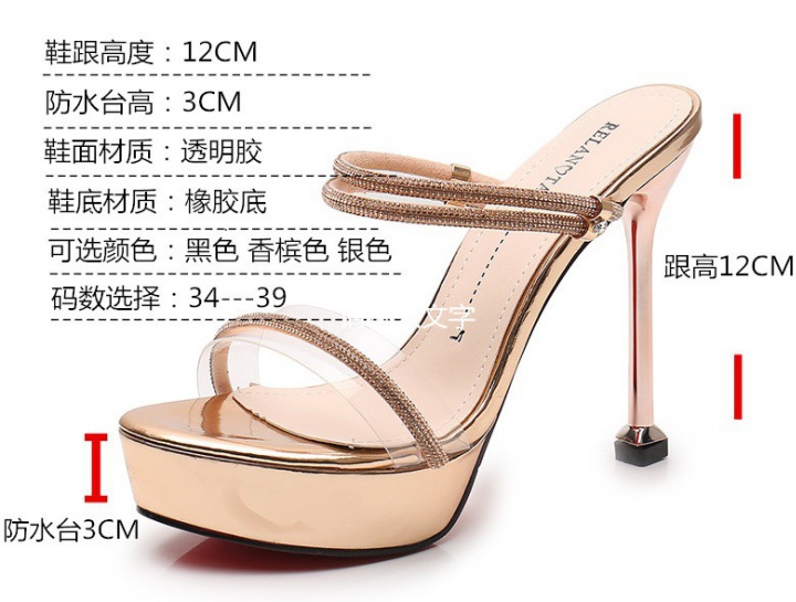 Open toe sexy sandals fashion high-heeled shoes for women