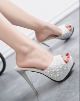 Fine-root summer slippers high-heeled high platform