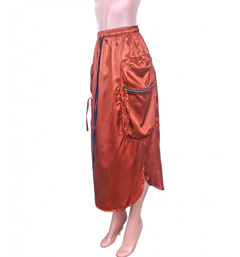 Loose reflective pure one step skirt for women