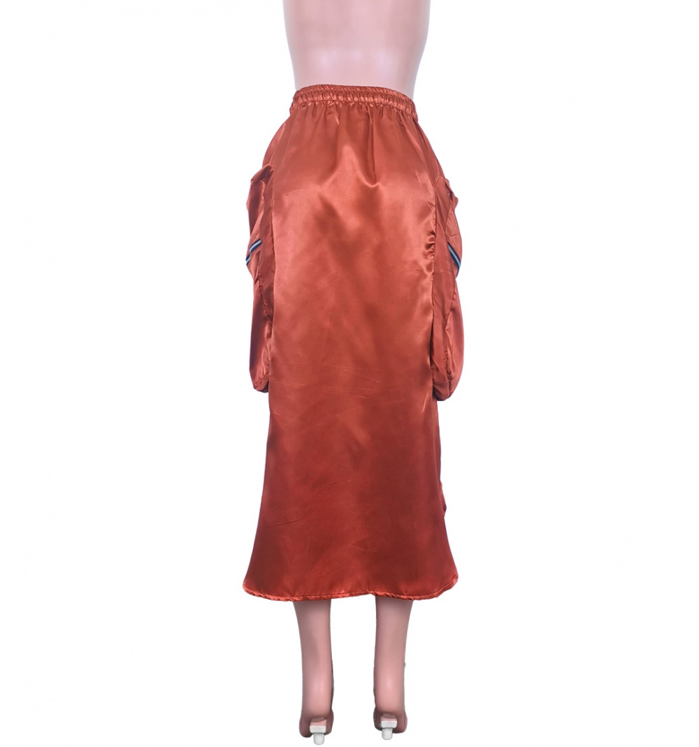 Loose reflective pure one step skirt for women