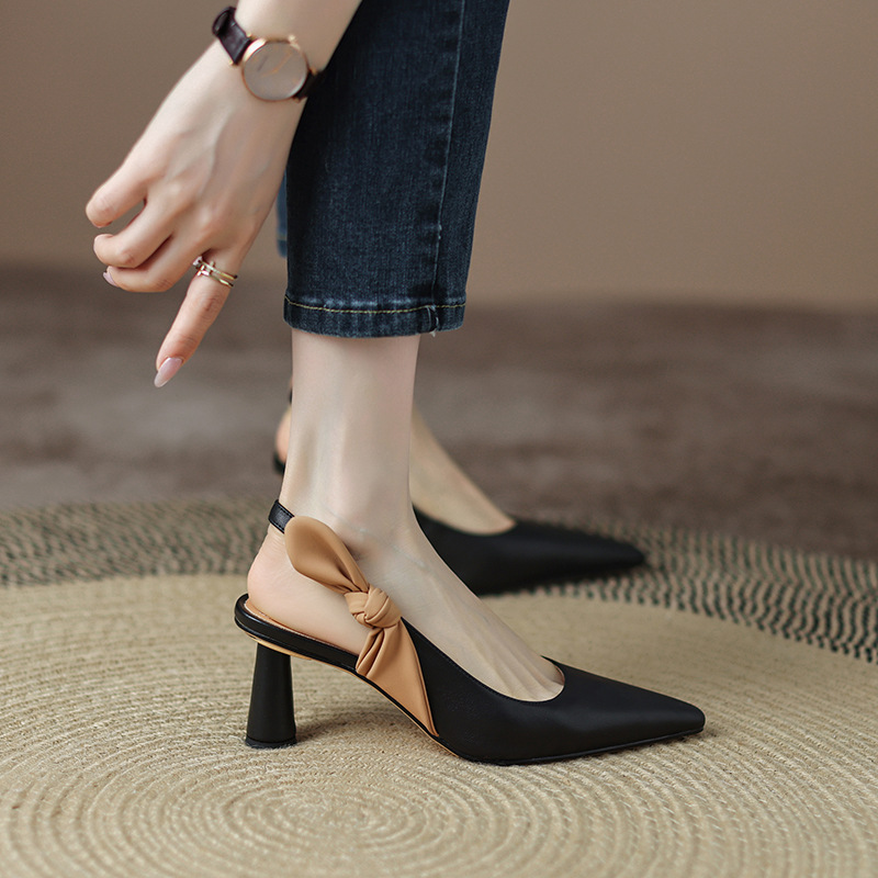 Sweet high-heeled shoes pointed sandals for women