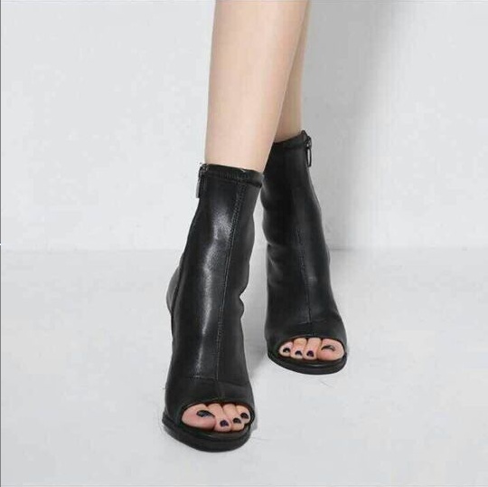 European style boots fine-root high-heeled shoes
