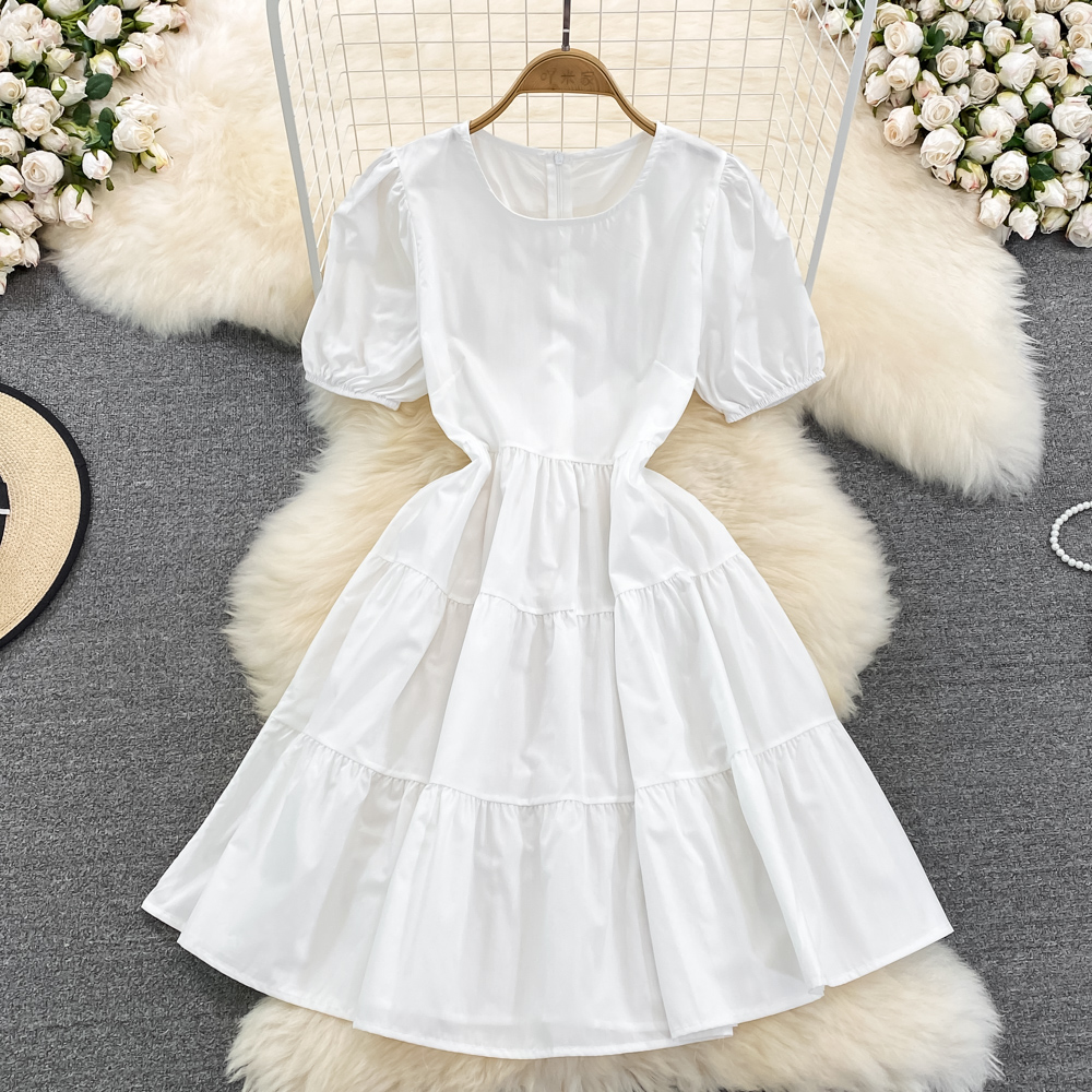 Doll Casual pinched waist slim dress for women