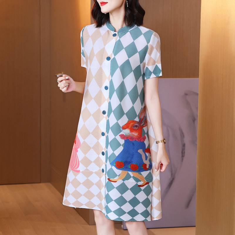 Large yard summer shirt fat slim dress for women