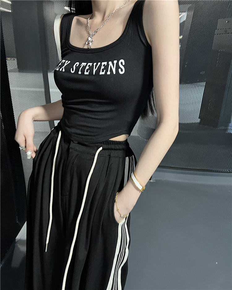 Western style tops casual pants 2pcs set for women