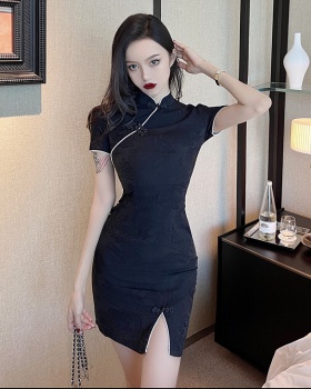 Light jacquard cheongsam Chinese style dress for women