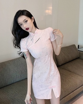 Light short maiden cheongsam lace summer sexy dress