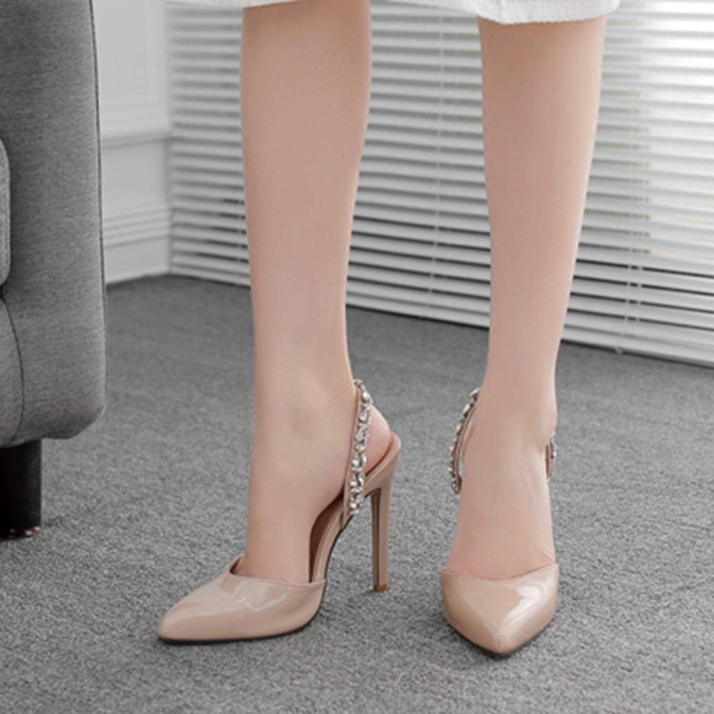 Summer sandals patent leather high-heeled shoes for women