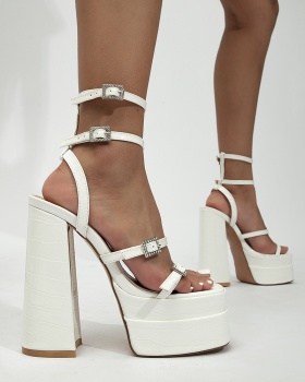 Summer platform thick high-heeled shoes