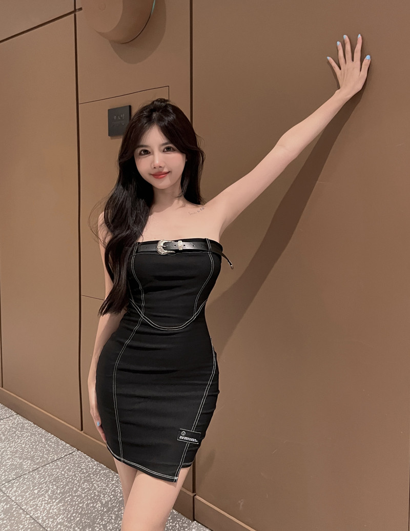 Sexy wrapped chest spicegirl dress for women