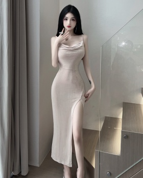 Split temperament long dress sexy dress for women