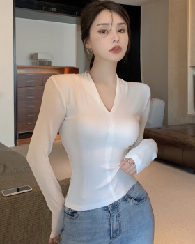 Casual T-shirt pure bottoming shirt for women