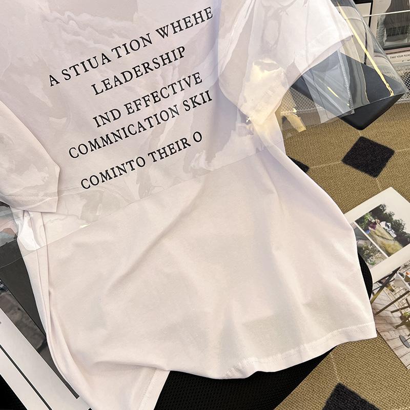 White short sleeve T-shirt summer tops for women