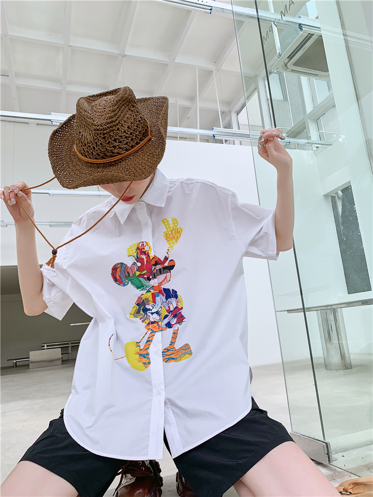 Mickey cartoon loose Casual lovely shirt for women