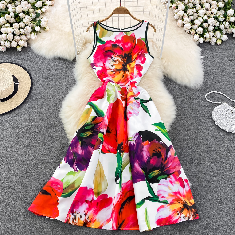 Light slim dress temperament summer long dress