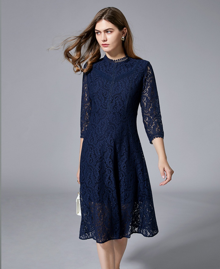 Spring lace France style large yard slim dress for women