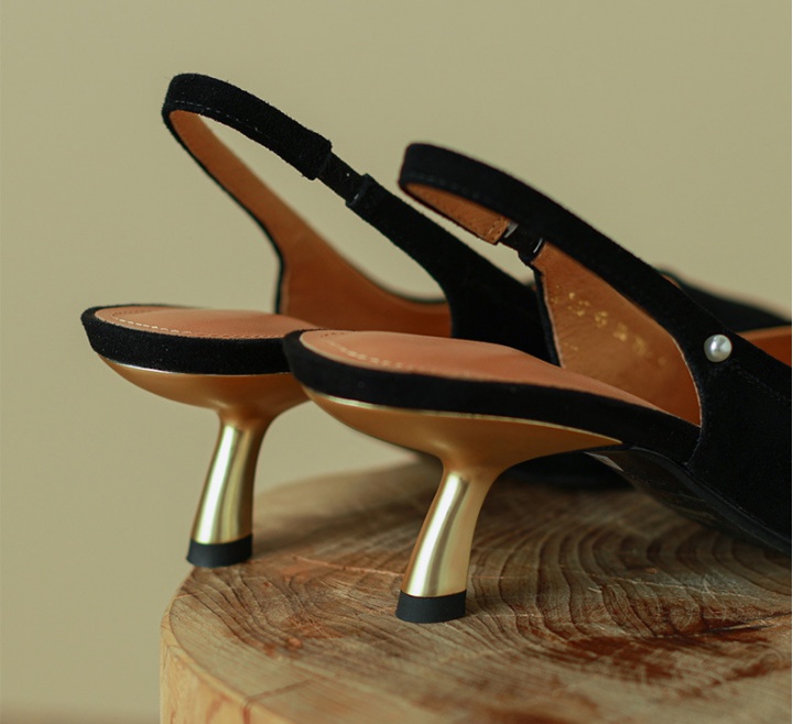 Fine-root Korean style sandals elegant footware for women
