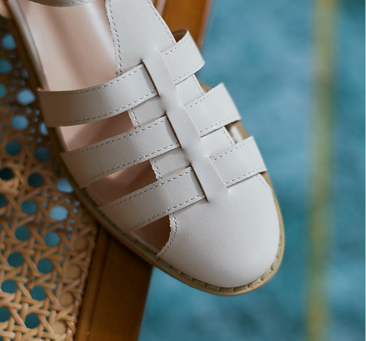 Flat weave retro summer rome cingulate sandals for women