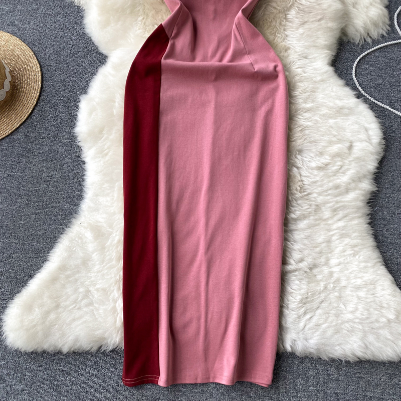 Sleeveless long dress package hip dress for women