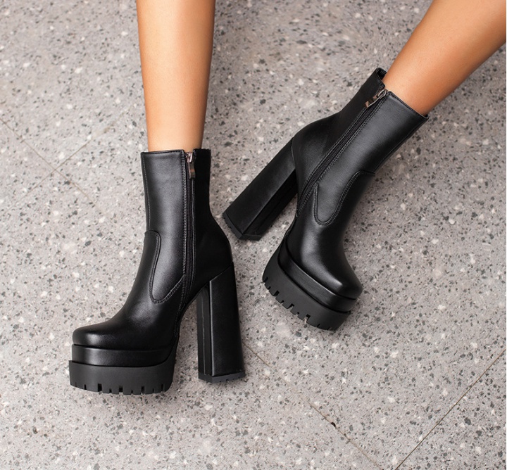 Large yard fashion shoes thick crust short boots for women