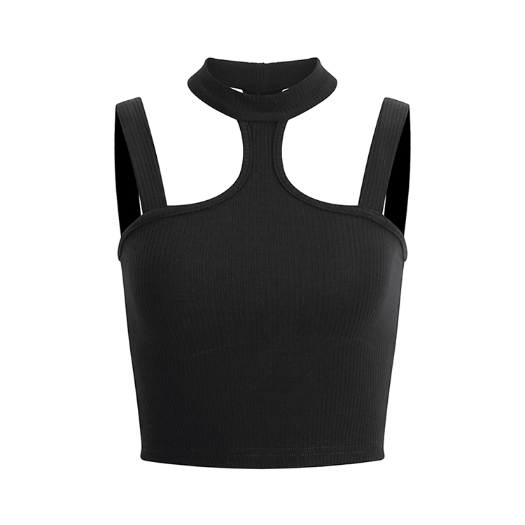 Sling slim temperament hollow navel halter vest for women
