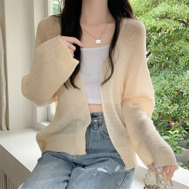 Knitted loose coat lazy wears outside cardigan for women