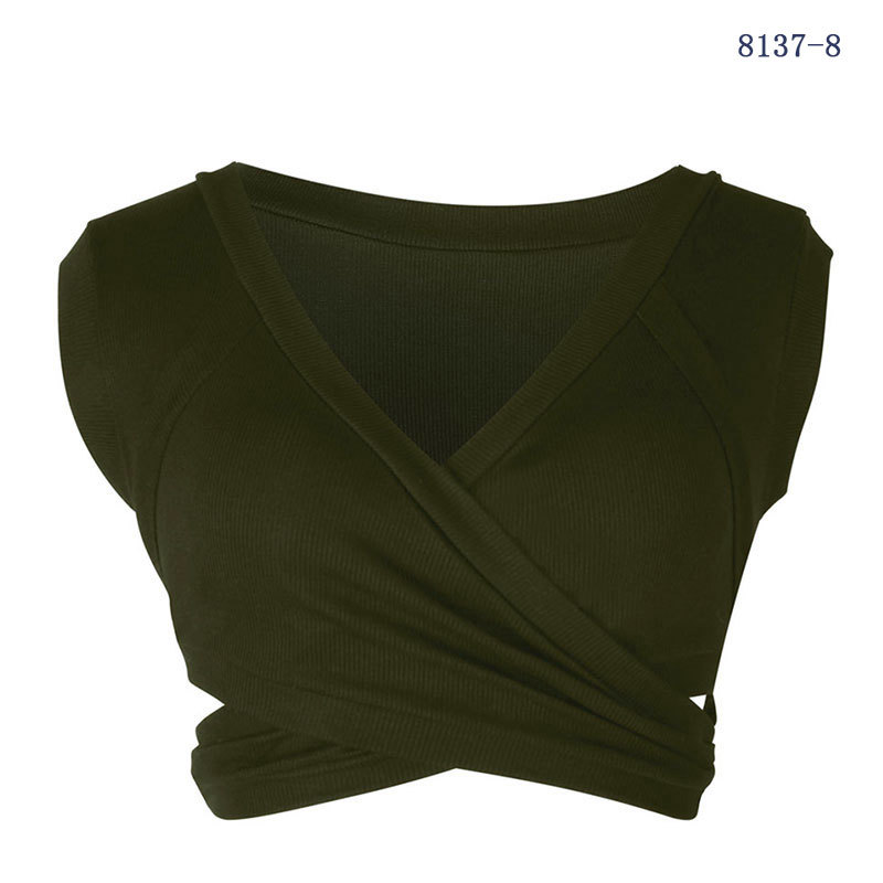 Navel European style vest sleeveless tops for women
