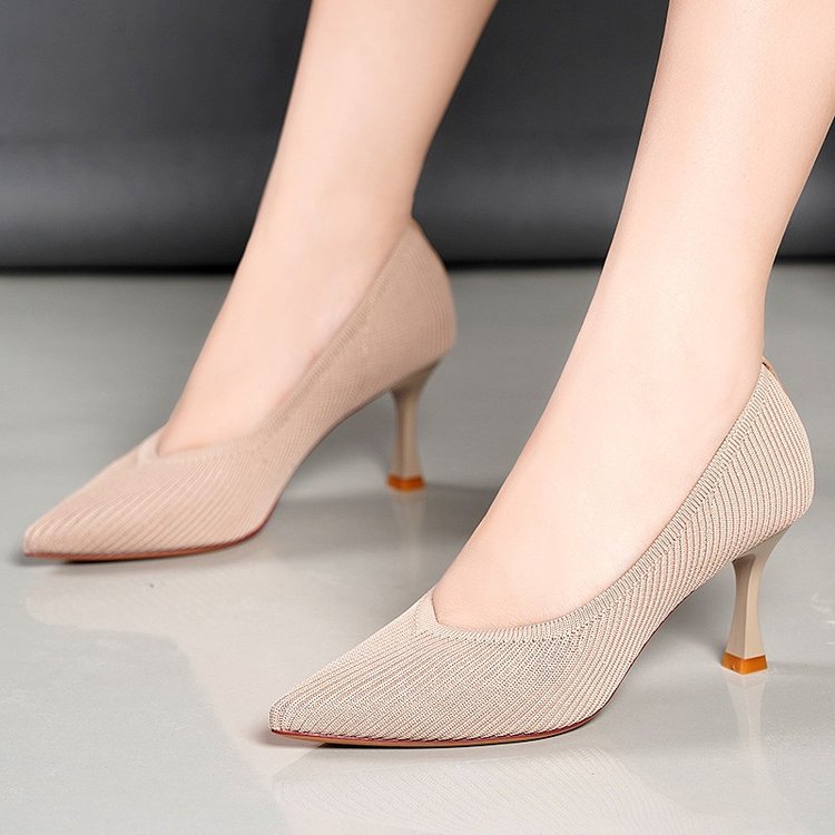 Fashion Korean style high-heeled shoes fine-root pointed shoes