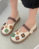 Low summer shoes flowers Korean style flattie