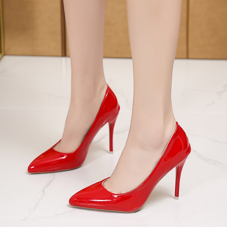 Summer fine-root shoes low pointed high-heeled shoes