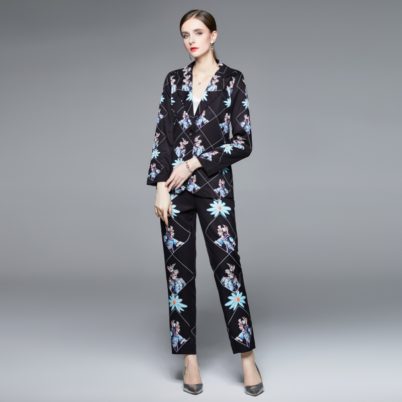 Fashion pants business suit 2pcs set for women