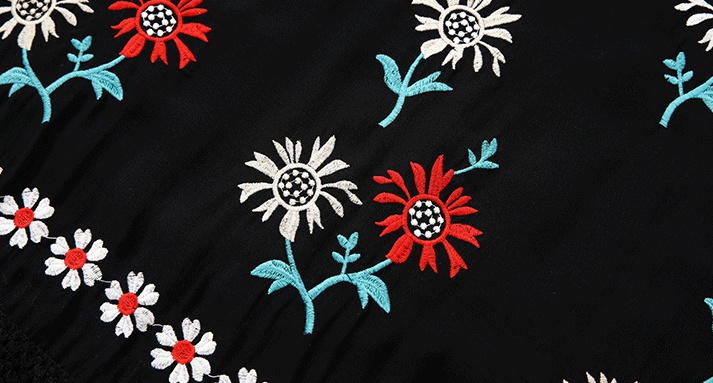 Tassels embroidery dress