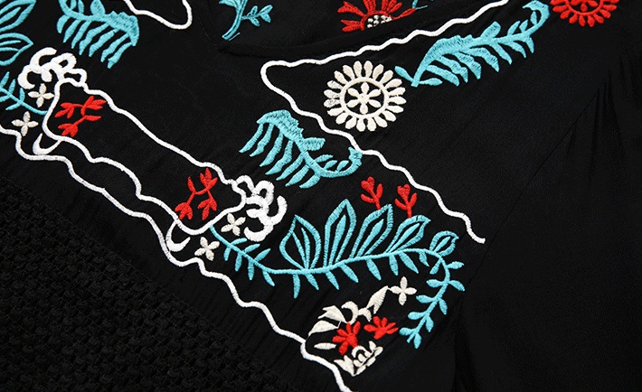 Tassels embroidery dress