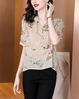 Summer lace T-shirt cotton linen small shirt for women