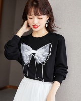 Maiden loose hoodie long sleeve bow tops for women