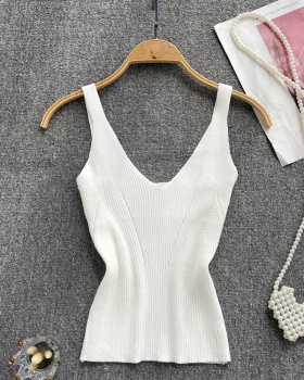 Summer white small sling sleeveless tops for women