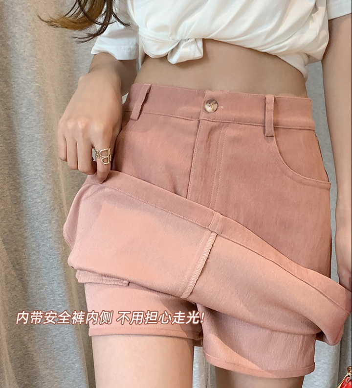 Pink summer skirt package hip short skirt for women