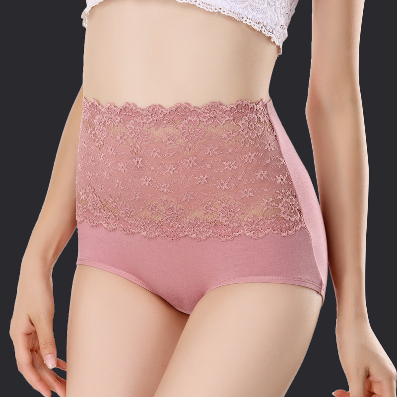 Lace large yard jacquard sexy high waist briefs for women