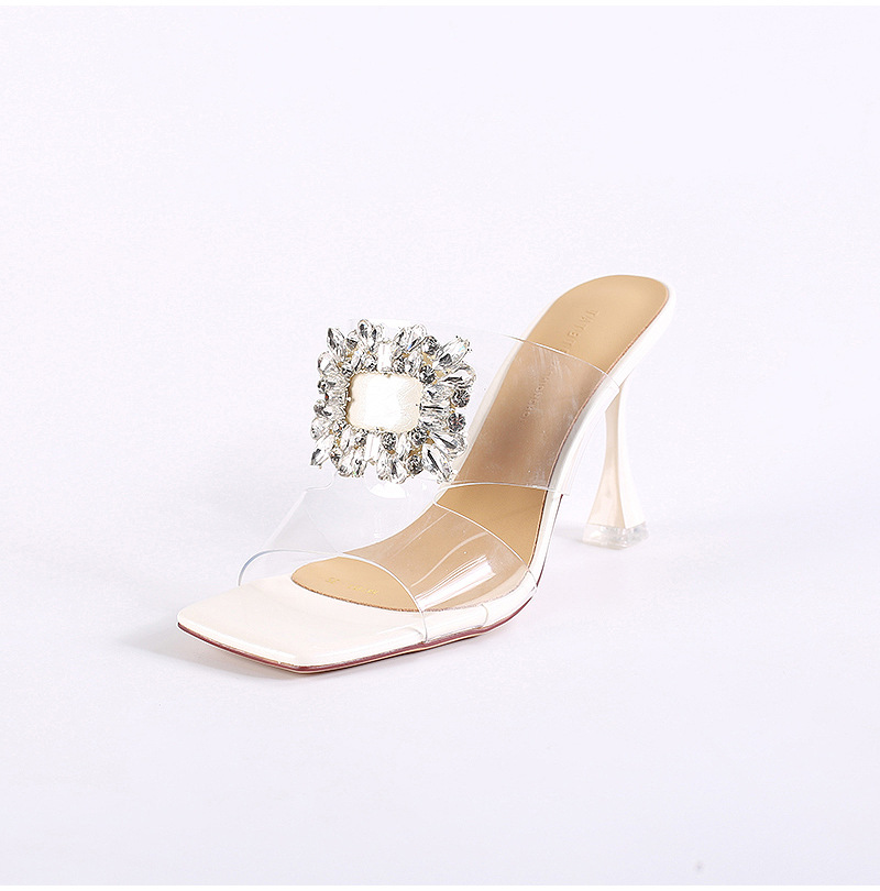 All-match summer rhinestone sexy slippers for women