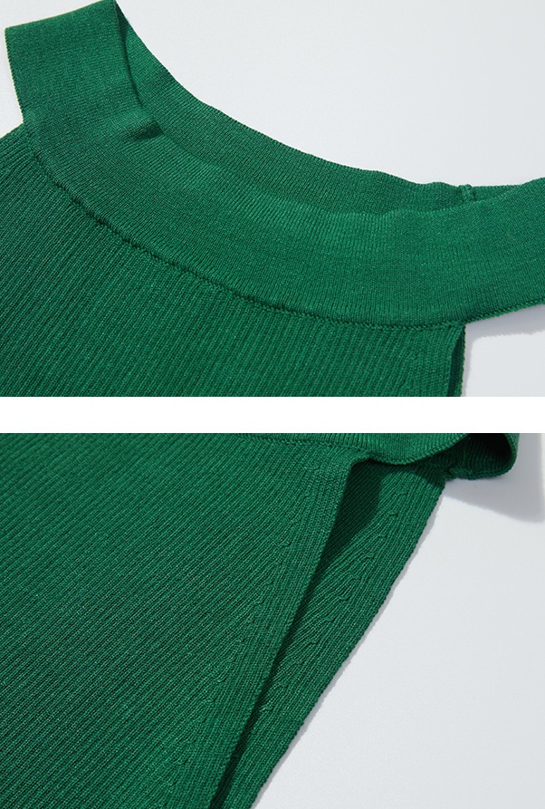 Green halter sling tops France style retro vest for women
