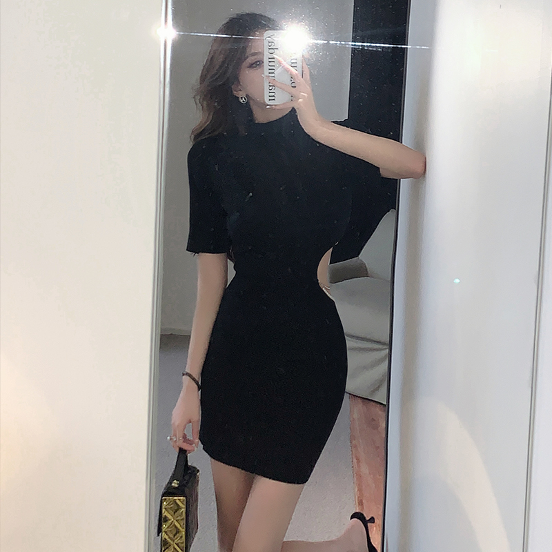 France style slim spicegirl sexy knitted dress for women